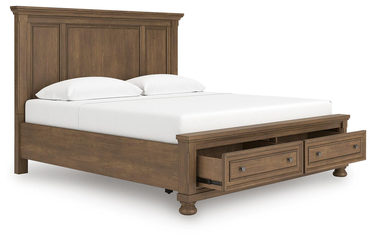 Feddinger King Panel Storage Bed, Dresser, Mirror, Chest and Nightstand