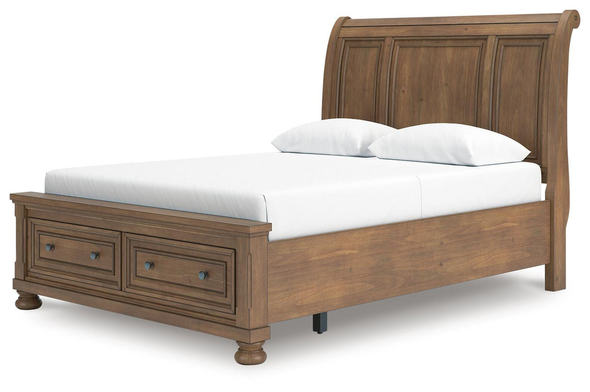 Feddinger Queen Sleigh Bed, Dresser, Mirror, Chest and Nightstand