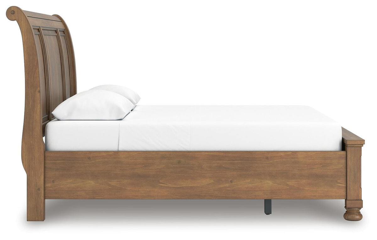 Feddinger Queen Sleigh Bed, Dresser, Mirror, Chest and Nightstand
