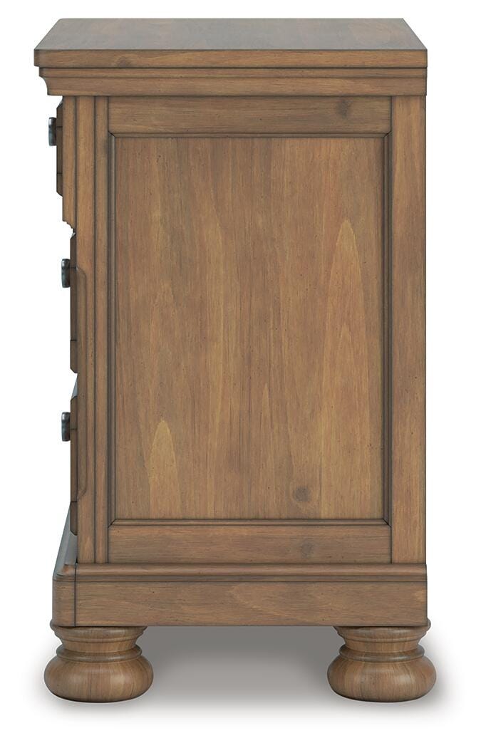 Feddinger California King Panel Storage Bed, Dresser and Nightstand