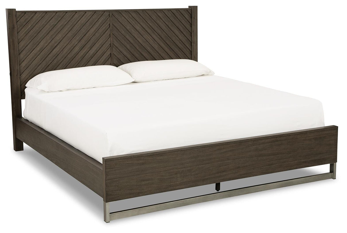 Arkenton King Panel Bed, Dresser and Mirror