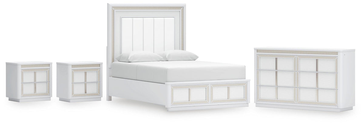 Chalanna Queen Storage Bed, Dresser and 2 Nightstands