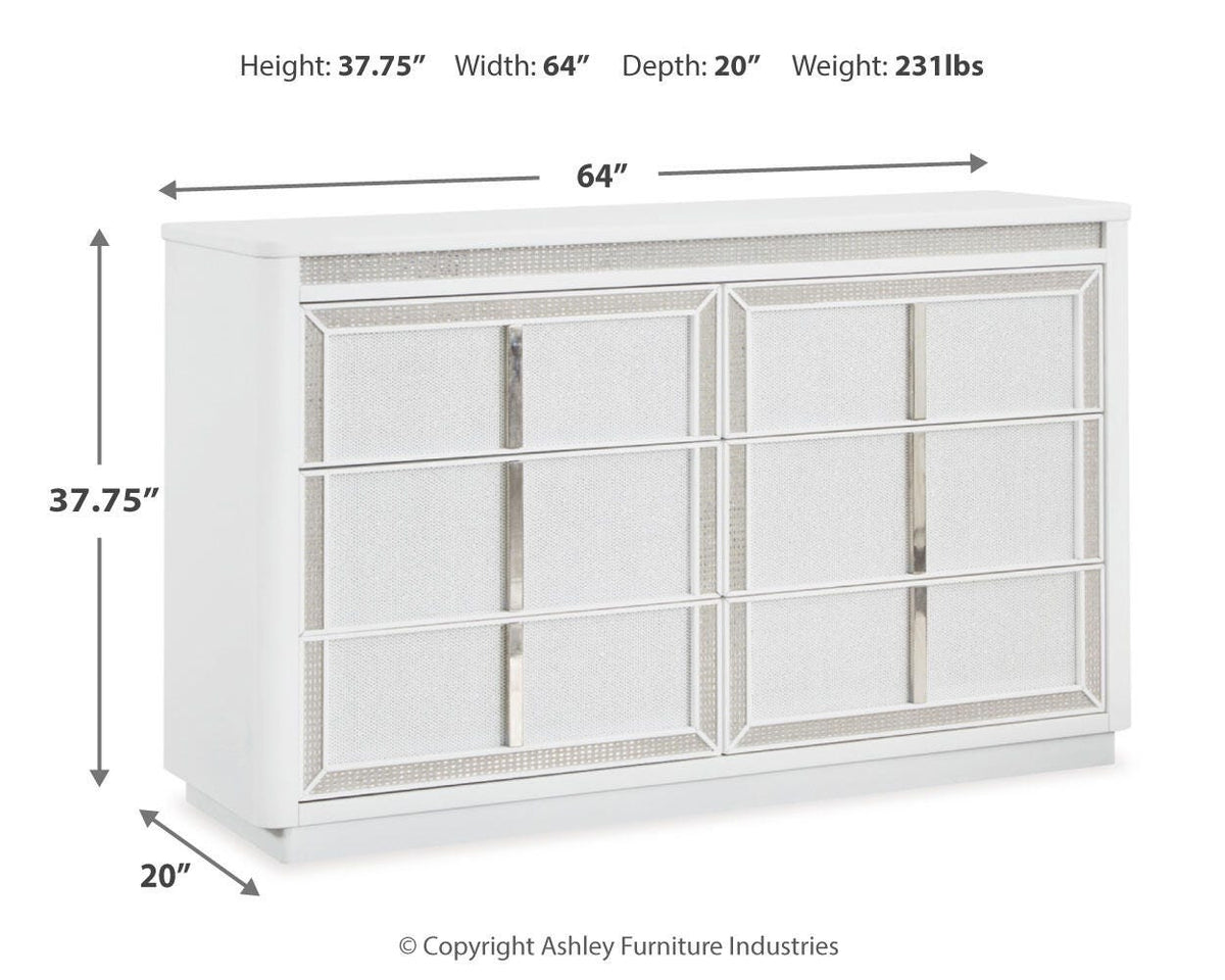 Chalanna Queen Storage Bed, Dresser and 2 Nightstands