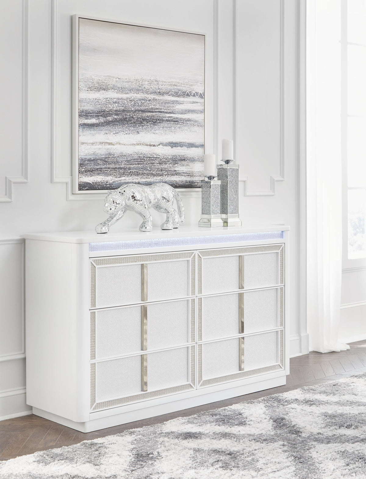 Chalanna Queen Storage Bed, Dresser and 2 Nightstands