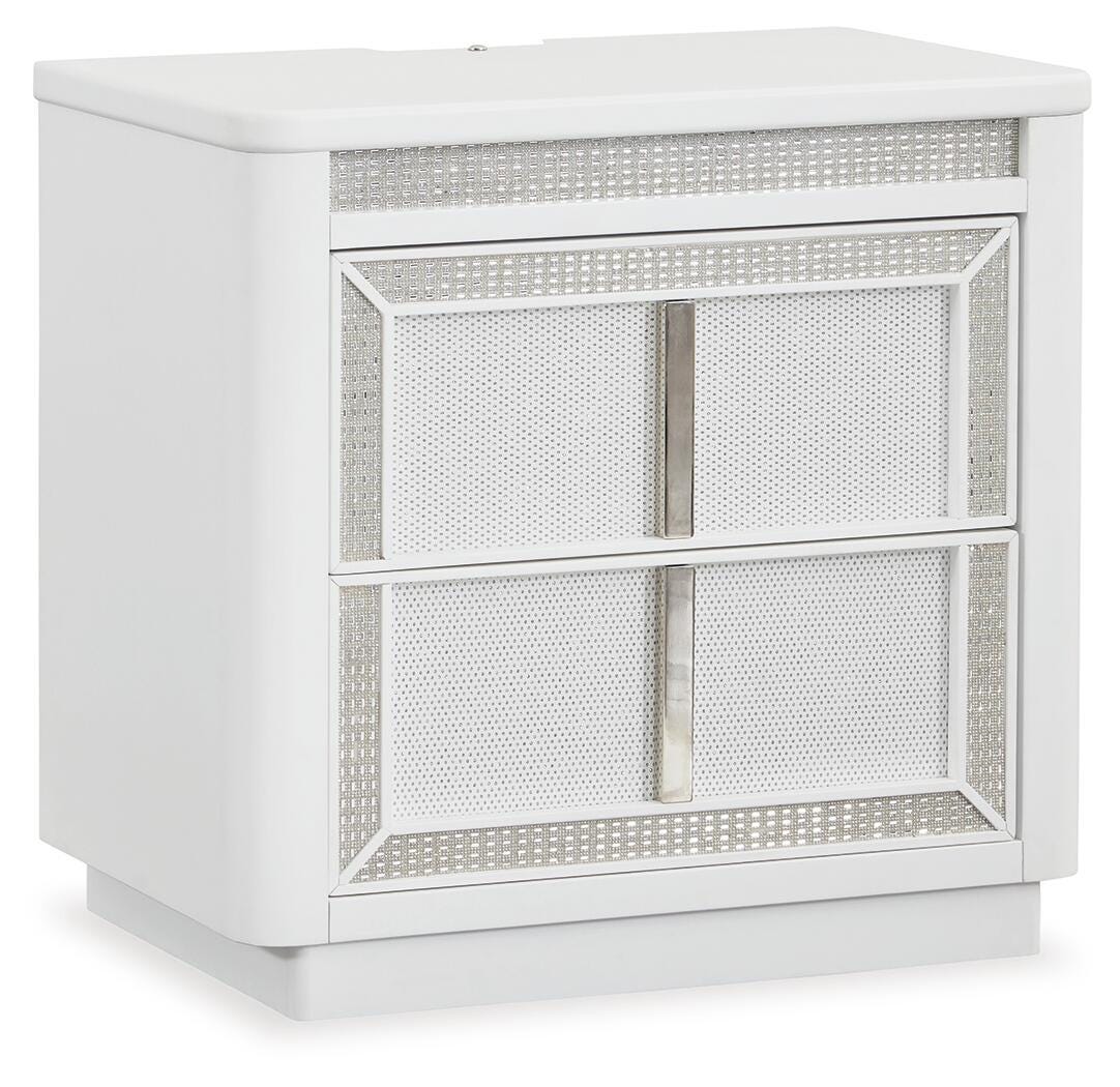 Chalanna Queen Panel Storage Bed and Nightstand