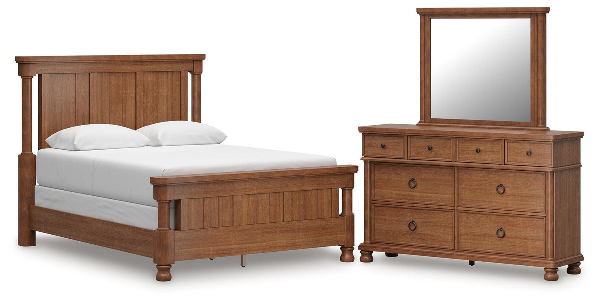Rowlenstown Queen Poster Bed, Dresser and Mirror