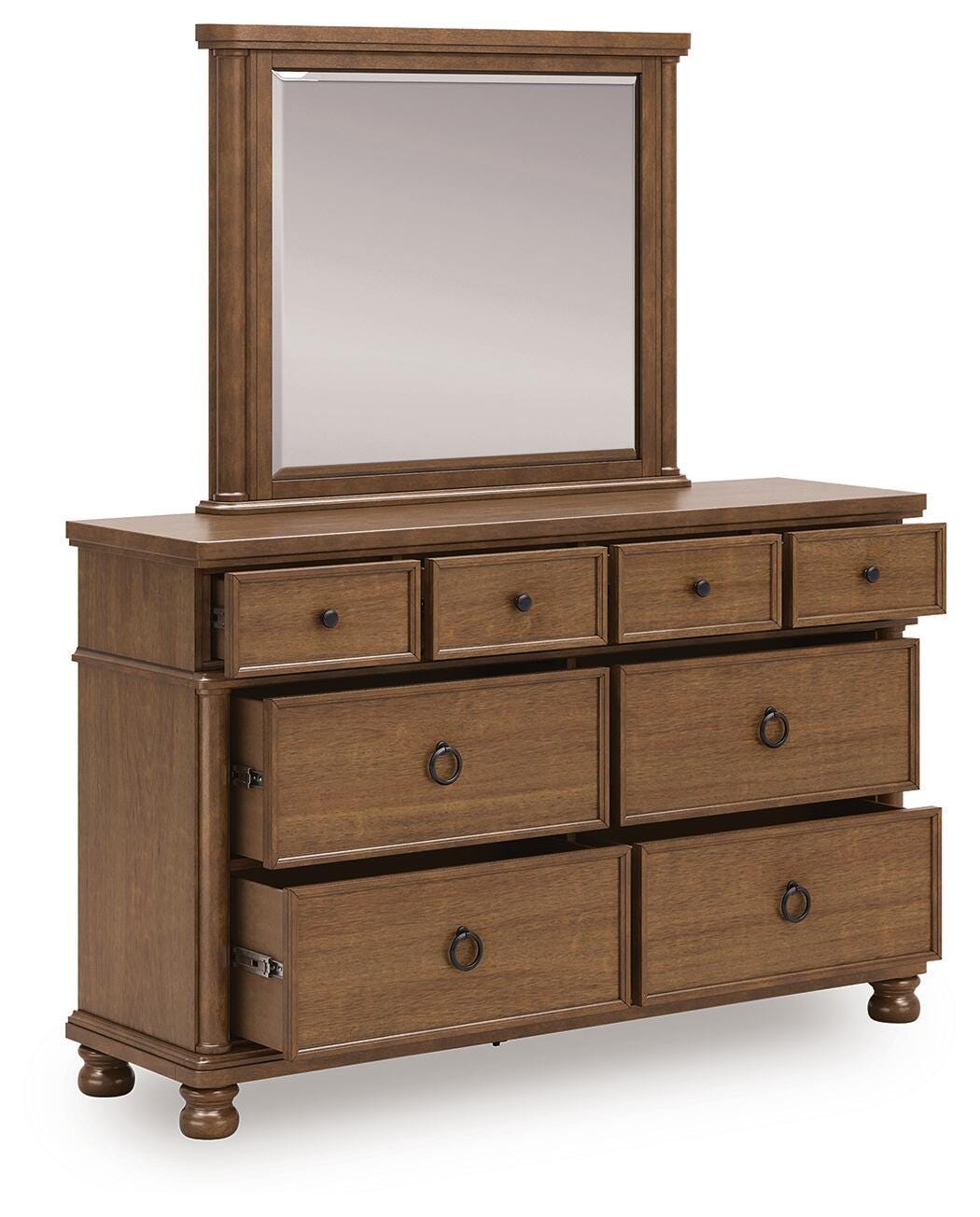 Rowlenstown Queen Poster Bed, Dresser and Mirror