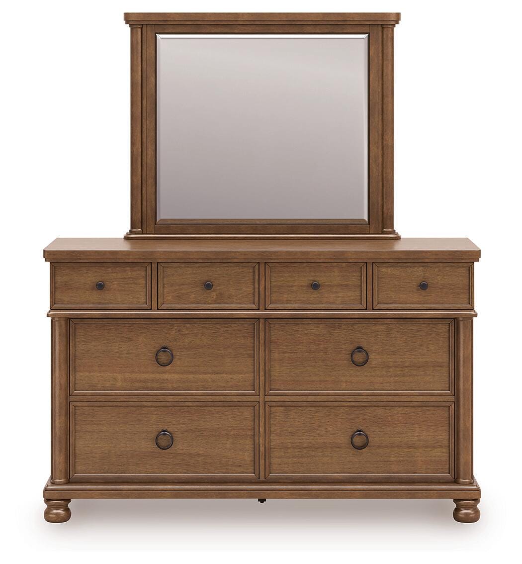 Rowlenstown Queen Poster Bed, Dresser and Mirror