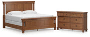 Rowlenstown California King Poster Bed with Dresser