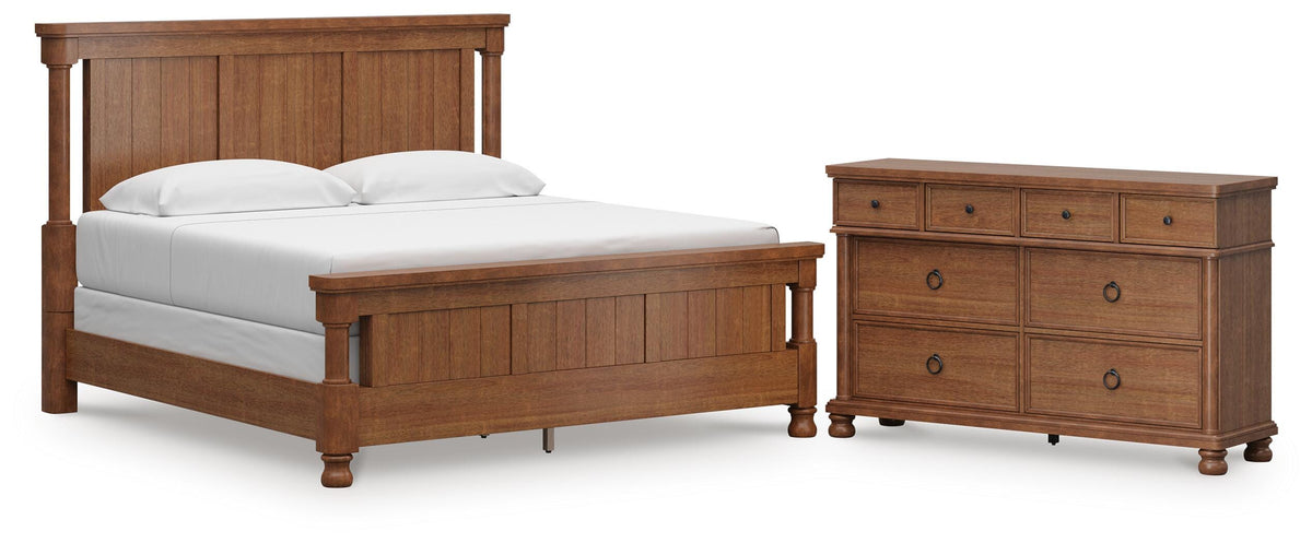 Rowlenstown California King Poster Bed with Dresser