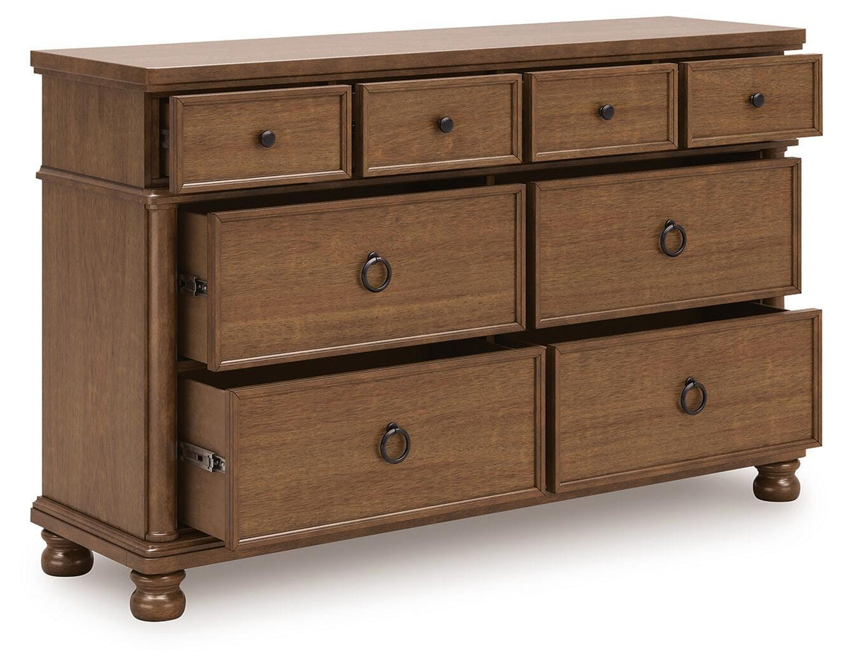 Rowlenstown King Poster Bed, Dresser and 2 Nightstands
