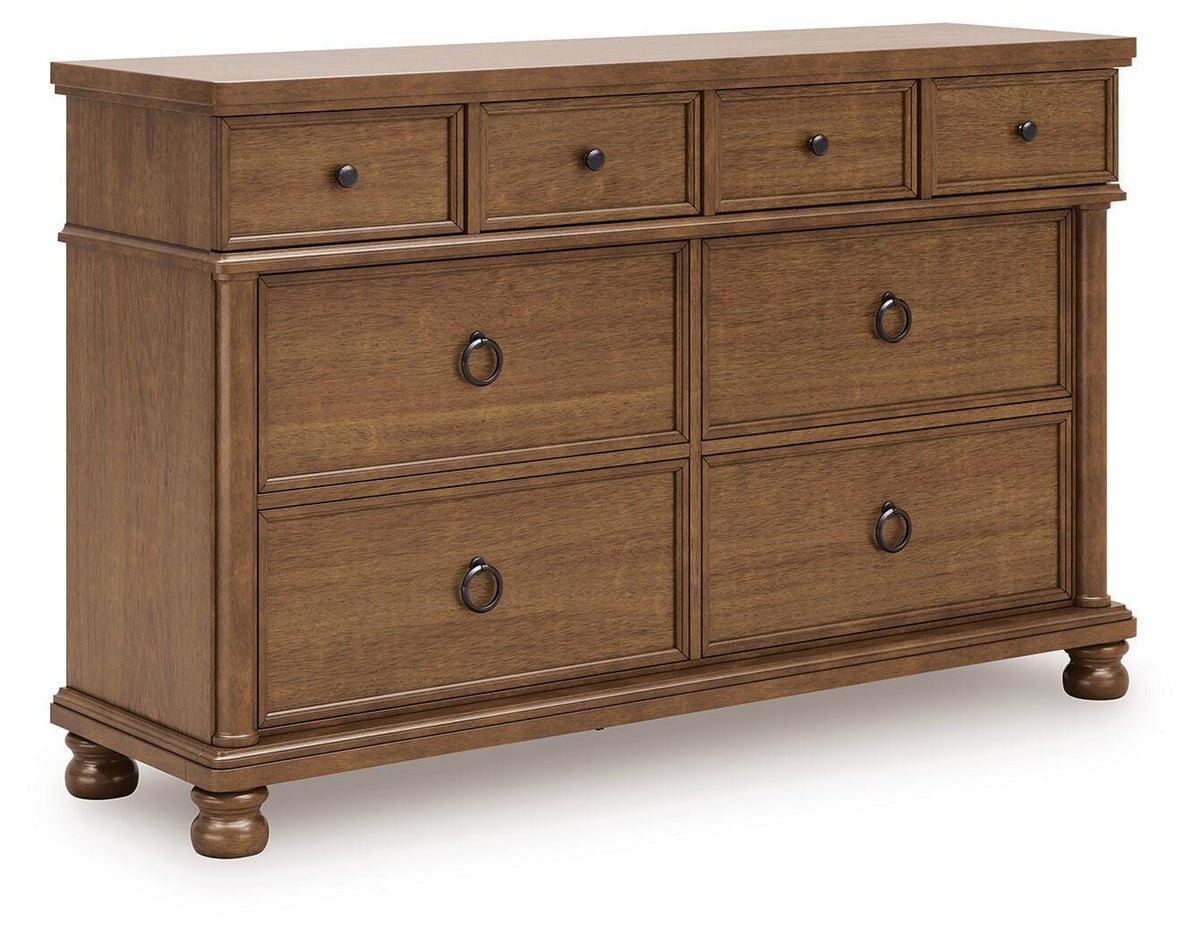 Rowlenstown King Poster Bed, Dresser and 2 Nightstands