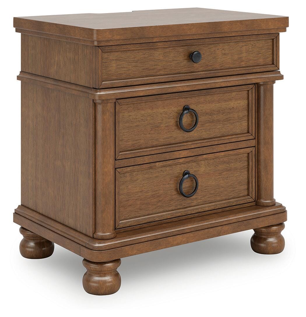 Rowlenstown King Poster Bed, Dresser and 2 Nightstands