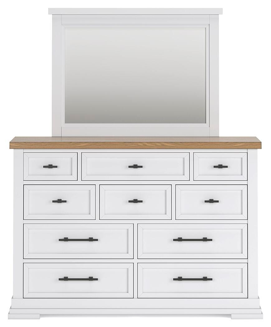 Ashbryn King Panel Bed, Dresser, Mirror and 2 Nightstands