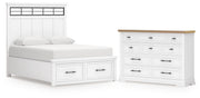 Ashbryn Panel Storage Bed Set - Queen, Dresser