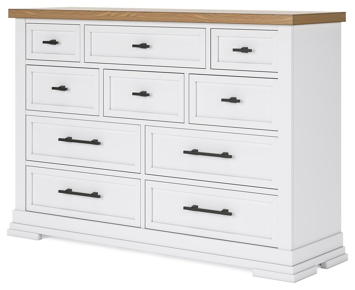 Ashbryn Panel Storage Bed Set - Queen, Dresser
