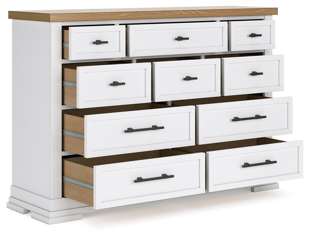 Ashbryn Panel Storage Bed Set - Queen, Dresser