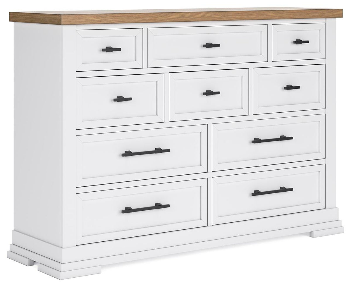 Ashbryn Panel Storage Bed Set - Queen, Dresser