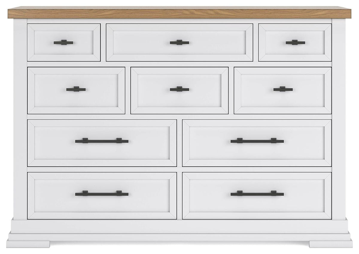 Ashbryn Panel Storage Bed Set - Queen, Dresser