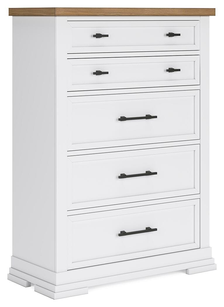 Ashbryn Panel Storage Bed Set - California King, Dresser, Mirror and Chest