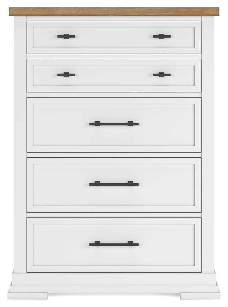 Ashbryn Panel Storage Bed Set - California King, Dresser, Mirror and Chest