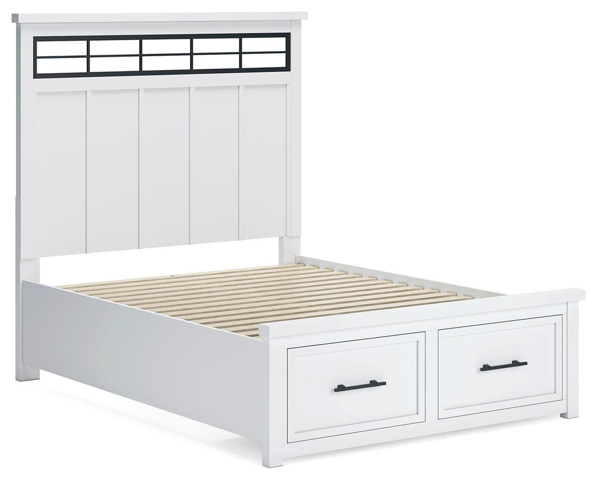 Ashbryn Queen Storage Bed, Dresser, Mirror and Nightstand