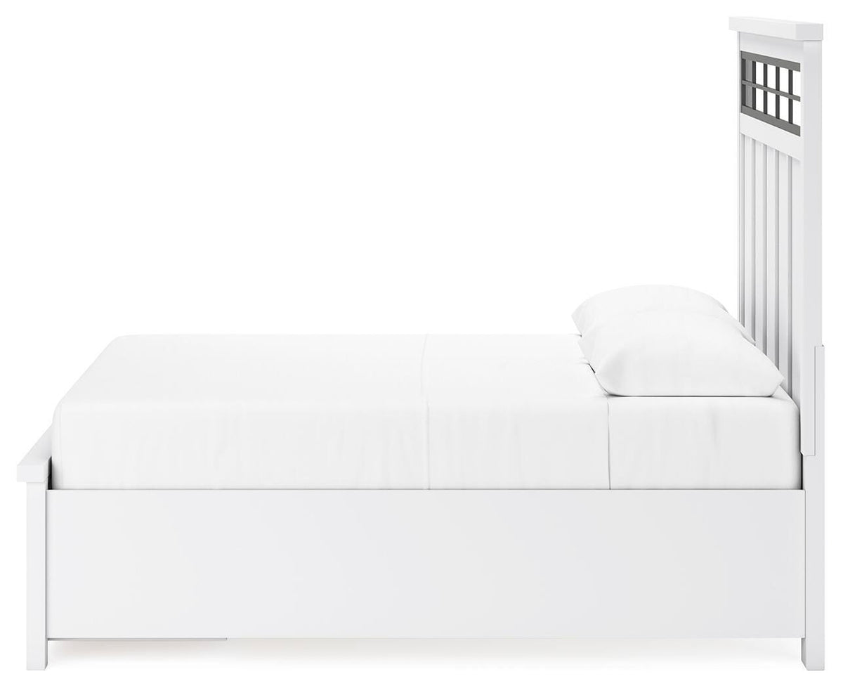 Ashbryn Queen Panel Storage Bed, Dresser, Mirror and 2 Nightstands