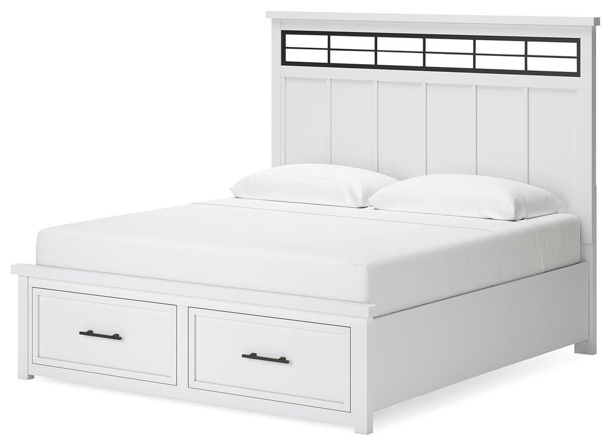 Ashbryn King Panel Bed, Dresser, Mirror and 2 Nightstands