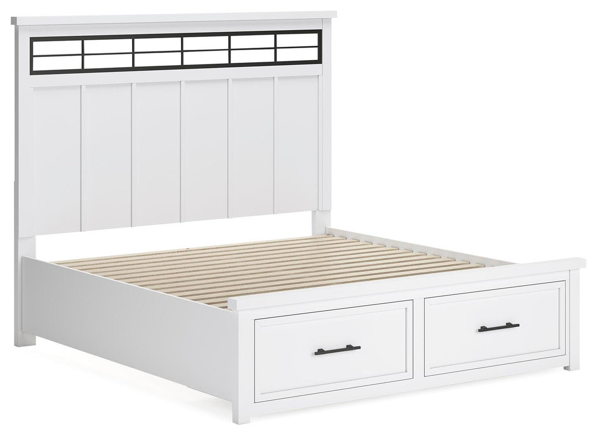 Ashbryn King Panel Bed, Dresser, Mirror and 2 Nightstands