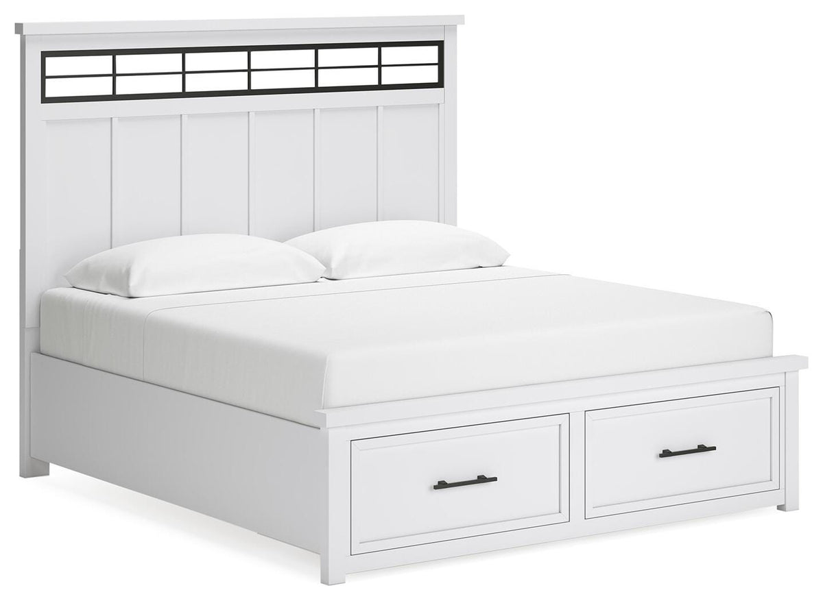 Ashbryn King Panel Bed, Dresser, Mirror and 2 Nightstands