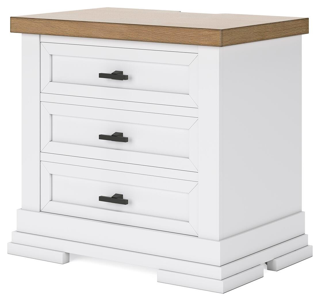 Ashbryn Panel Storage Bed Set - California King, 2 Nightstands