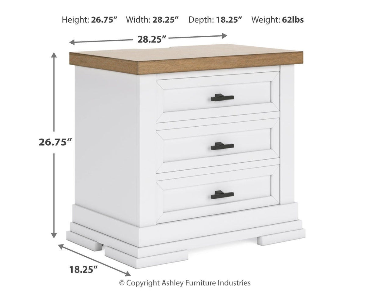 Ashbryn Panel Storage Bed Set - California King, 2 Nightstands