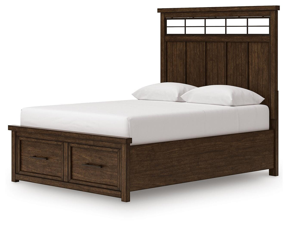 Taffenbrook Queen Panel Storage Bed, Dresser and Mirror