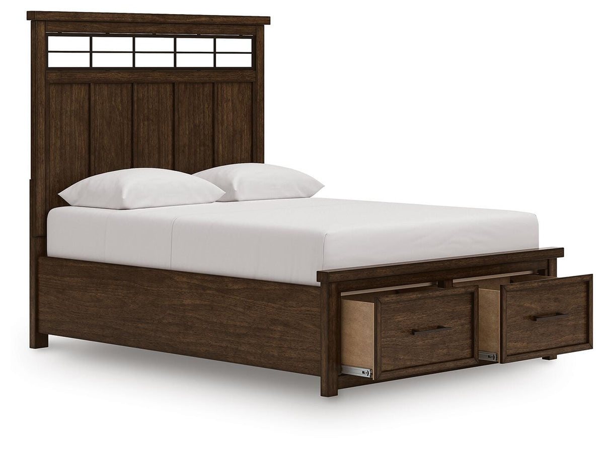 Taffenbrook Queen Panel Storage Bed, Dresser and Mirror