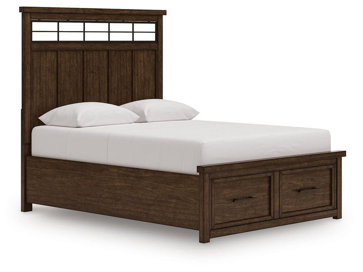 Taffenbrook Queen Panel Storage Bed, Dresser and Mirror