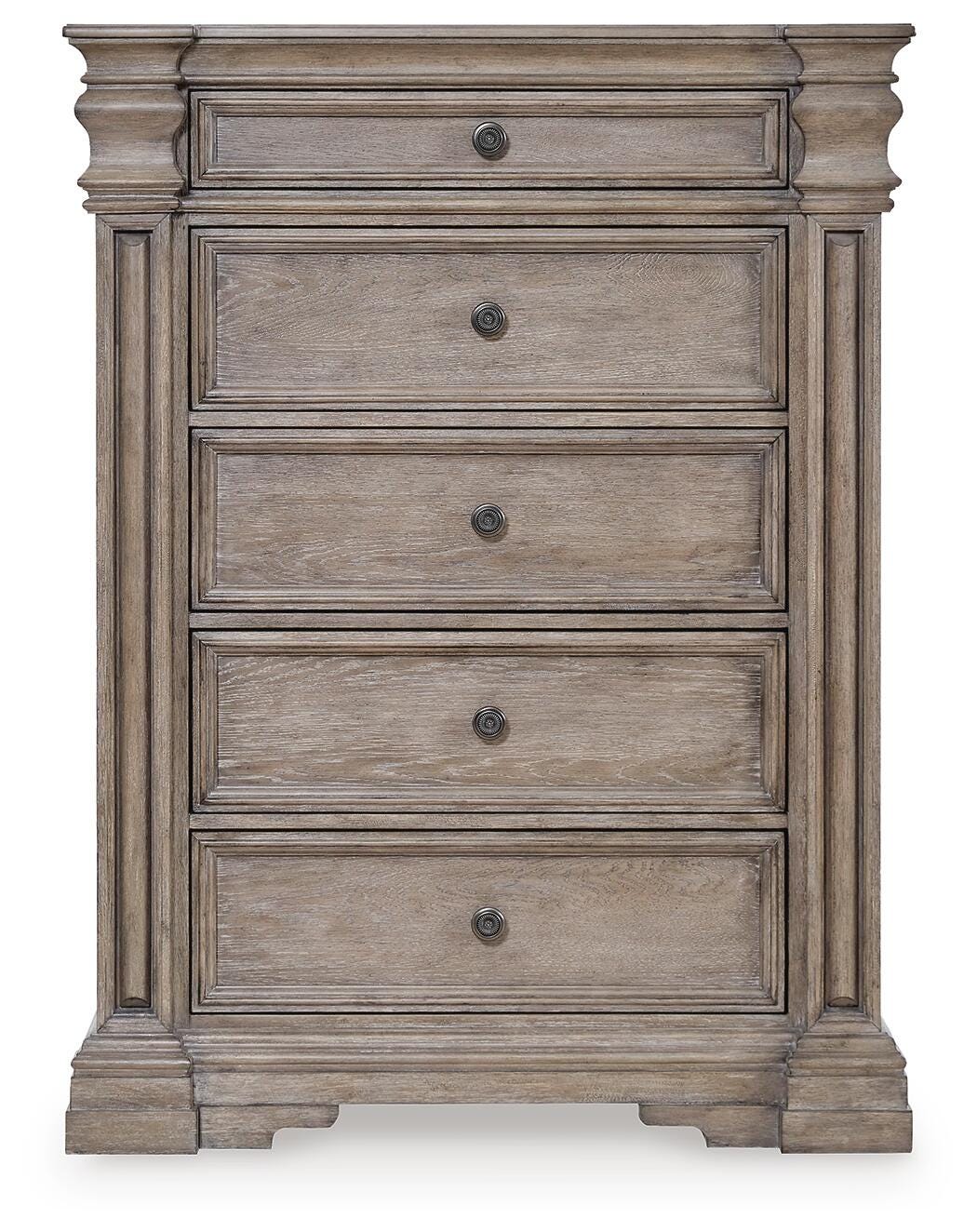 Blairhurst Queen Panel Bed, Dresser, Mirror, 2 Chests and Nightstand