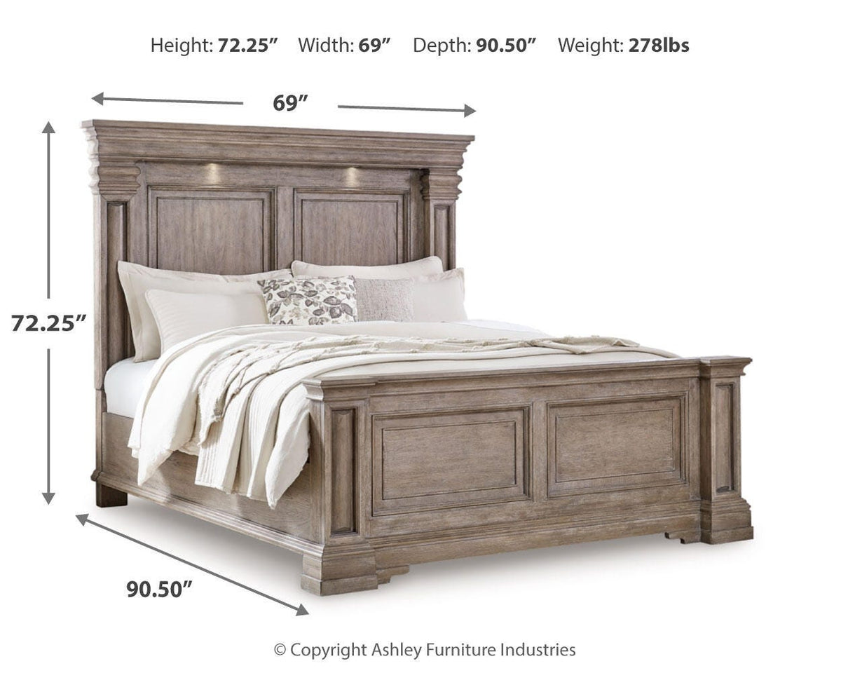 Blairhurst Queen Panel Bed. Dresser, Mirror, 2 Chests and 2 Nightstands