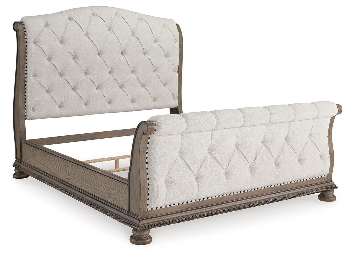 Ardenfield King Sleigh Bed, Dresser, Mirror and Nightstand