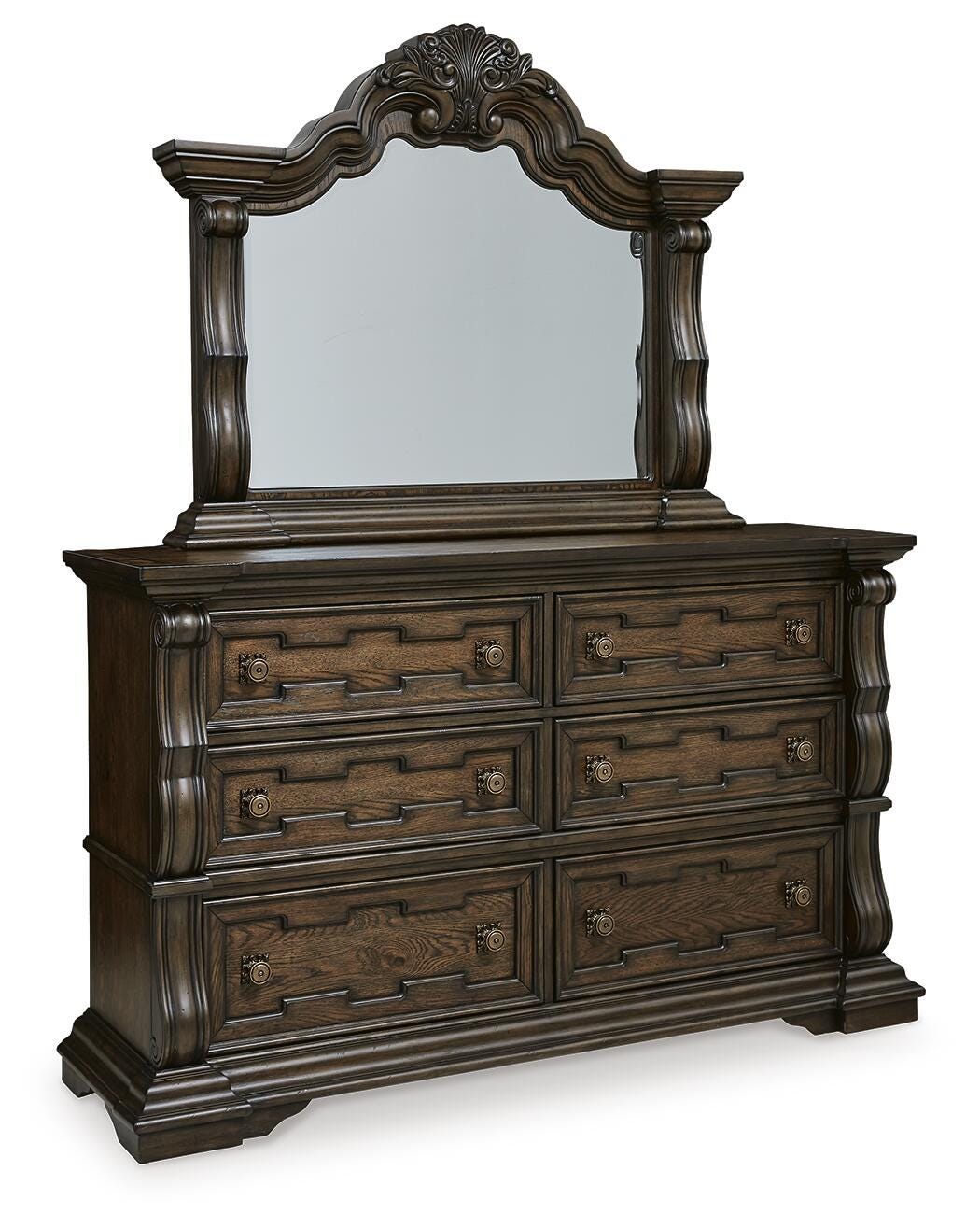 Maylee King Panel Bed, Dresser, Mirror, Chest and Nightstand