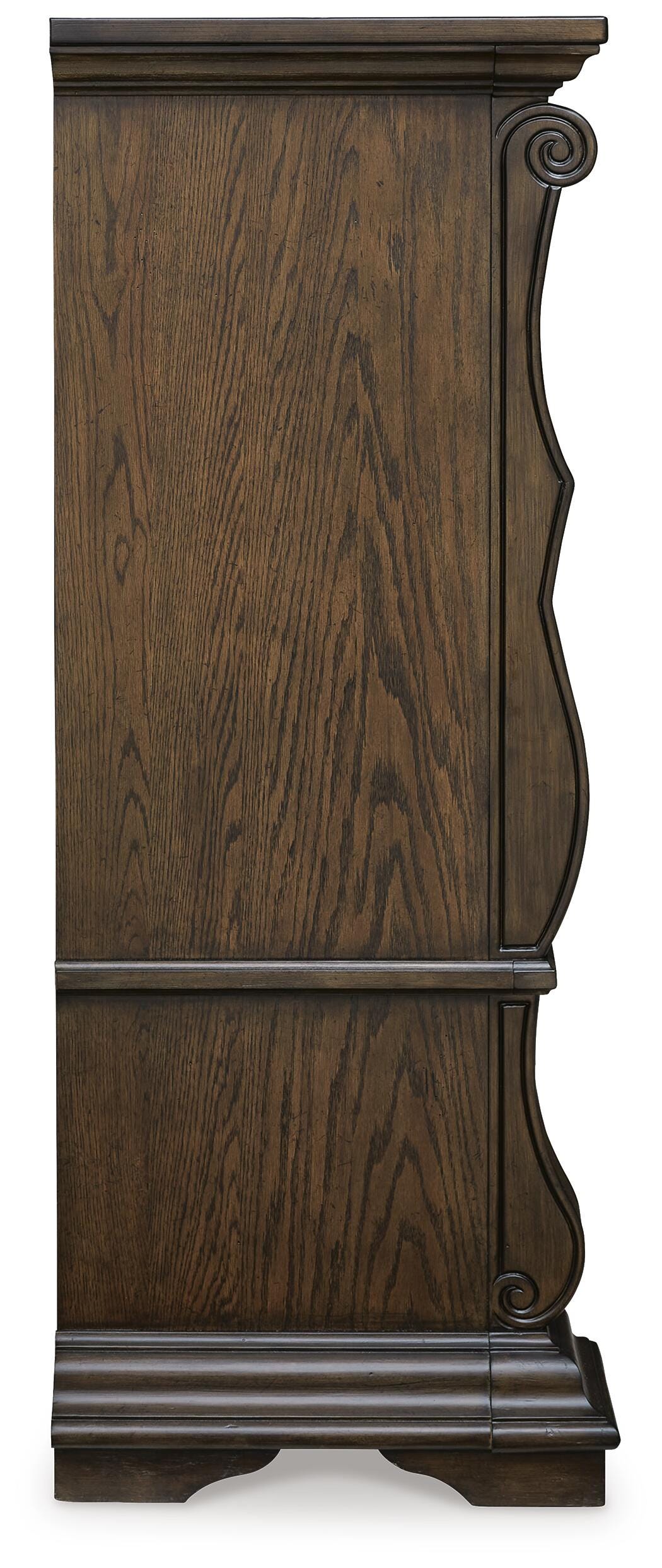 Maylee King Panel Bed, Dresser, Mirror, Chest and Nightstand