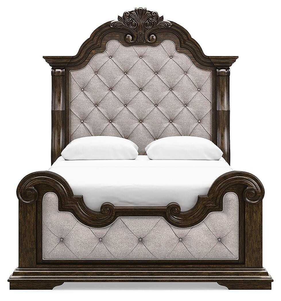 Maylee Upholstered Bed Set - Queen, 2 Nightstands