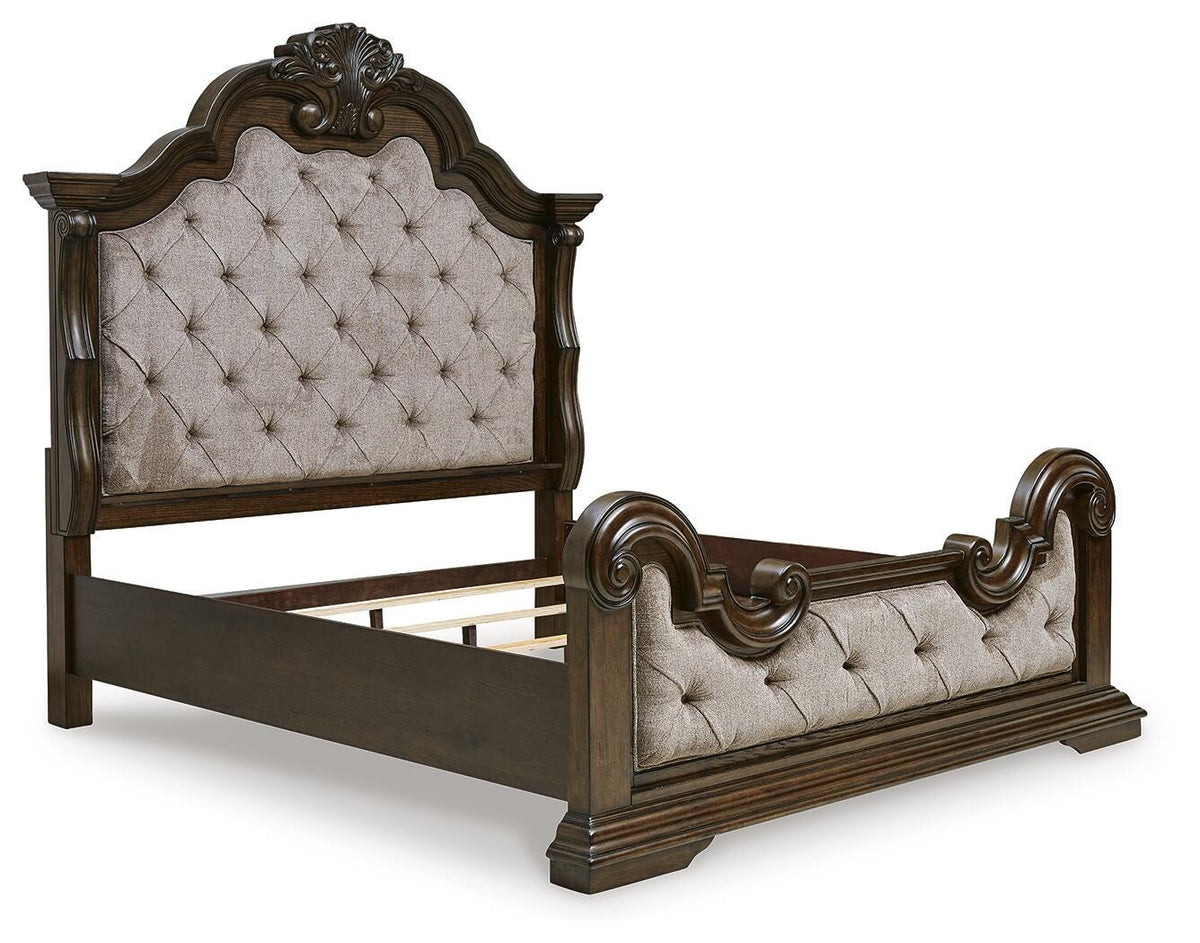 Maylee King Panel Bed, Dresser, Mirror, Chest and Nightstand