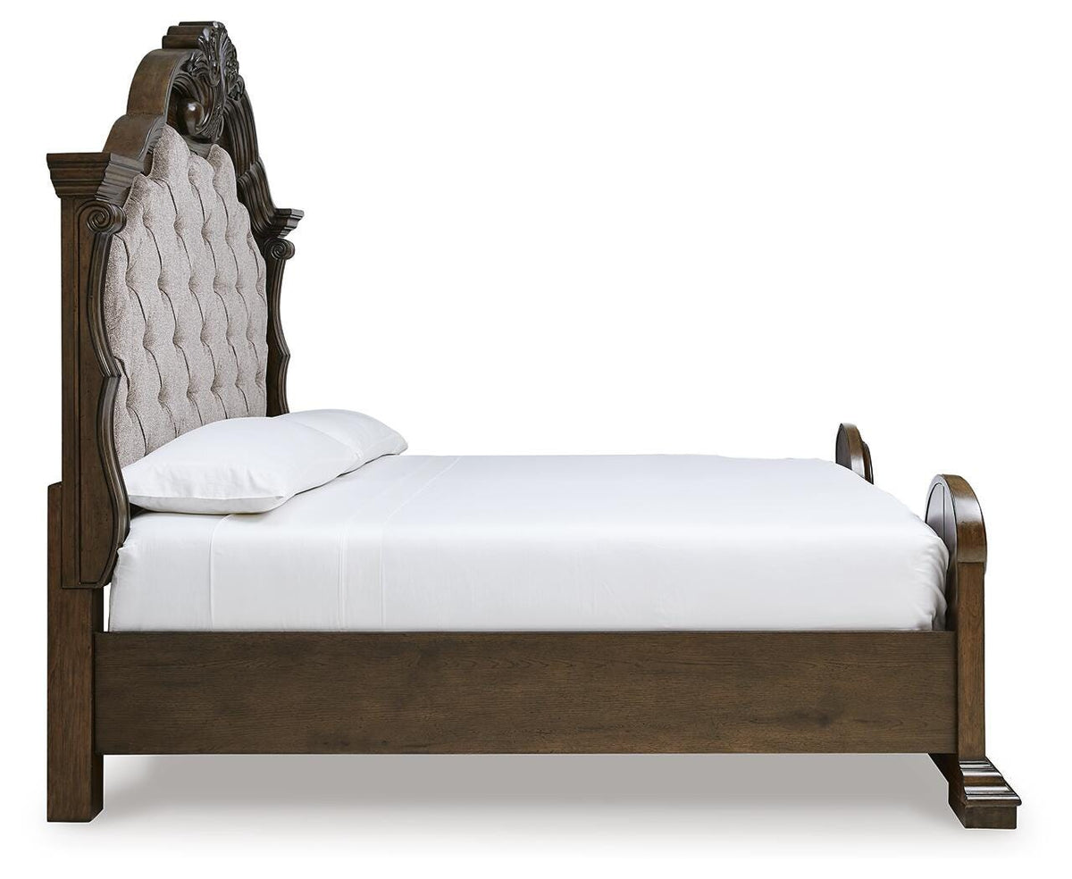 Maylee King Panel Bed, Dresser, Mirror, Chest and Nightstand