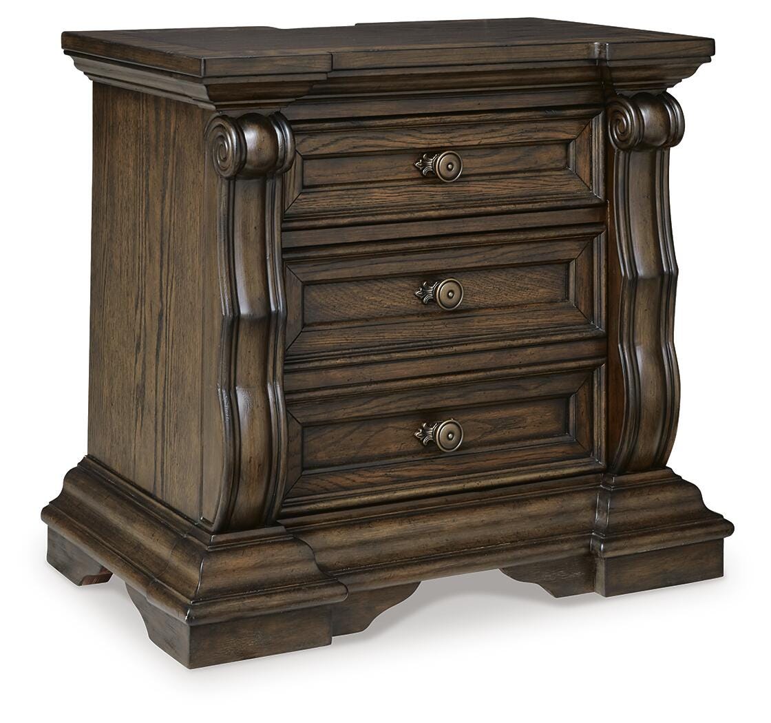 Maylee King Panel Bed, Dresser, Mirror, Chest and Nightstand