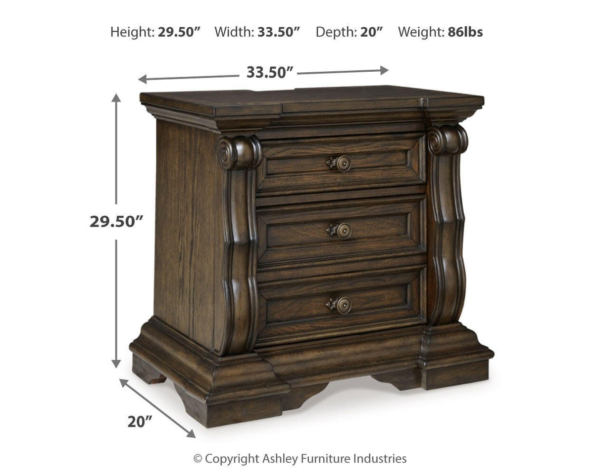 Maylee Upholstered Bed Set - California King, 2 Nightstands