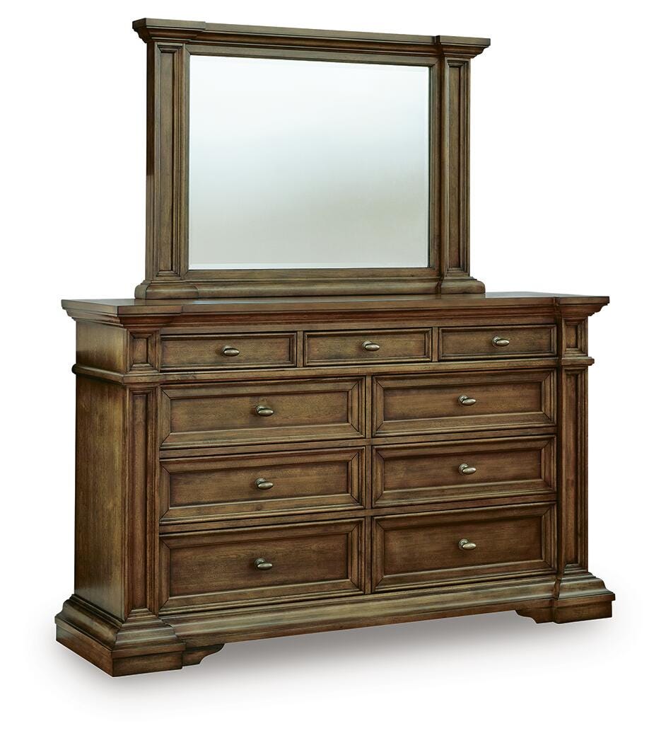 Frantanna Queen Panel Storage Bed, Dresser and Mirror