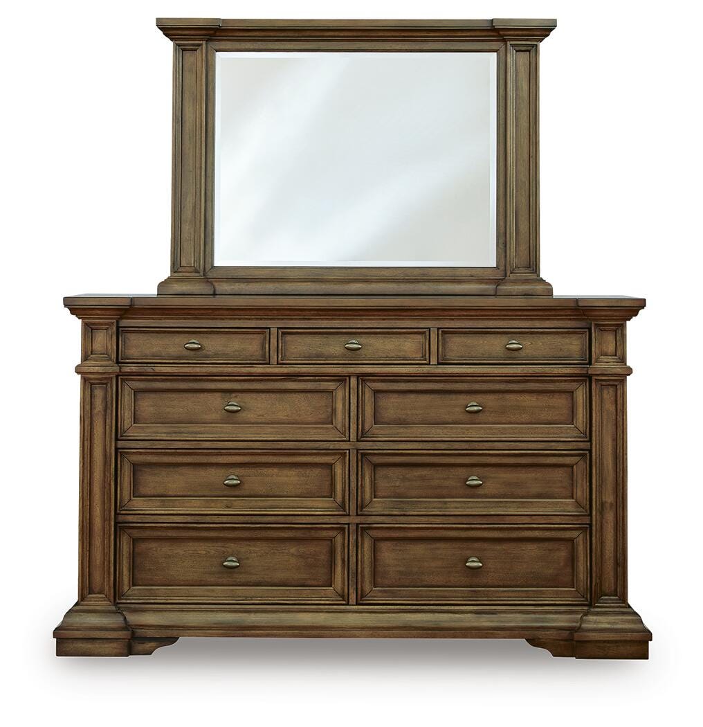 Frantanna Queen Panel Storage Bed, Dresser and Mirror