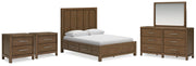 Cabalynn Queen Panel Storage Bed, Dresser, Mirror and 2 Nightstands