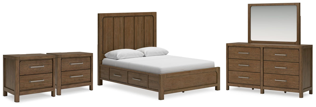 Cabalynn Queen Panel Storage Bed, Dresser, Mirror and 2 Nightstands