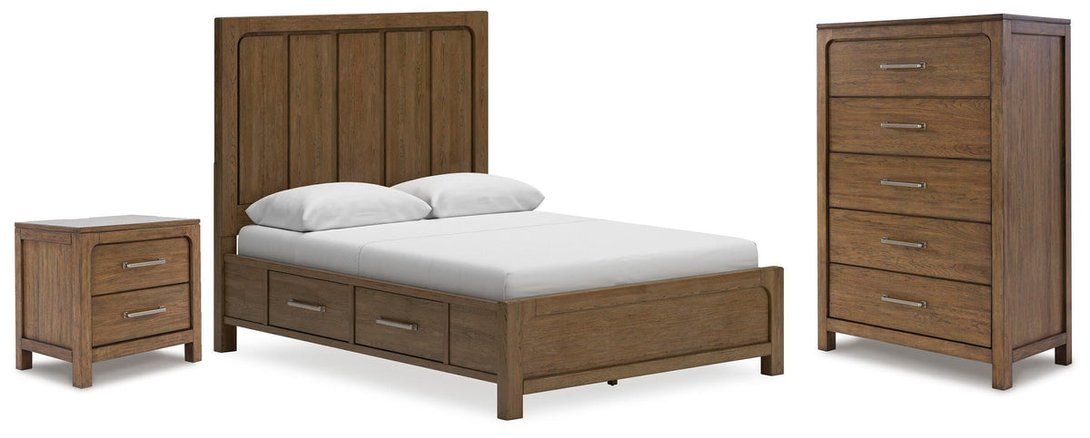 Cabalynn Panel Bed Set - Queen, Chest and Nightstand